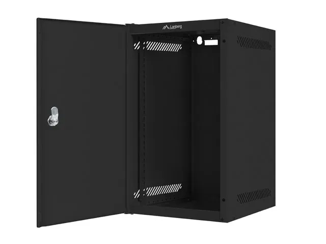 LANBERG RACKOVÁ SKŘÍŇ 10" PRO MONTÁŽ NA STĚNU 9U/280X310 PRO VLASTNÍ MONTÁŽ S KOVOVÝMI DVEŘMI ČERNÁ