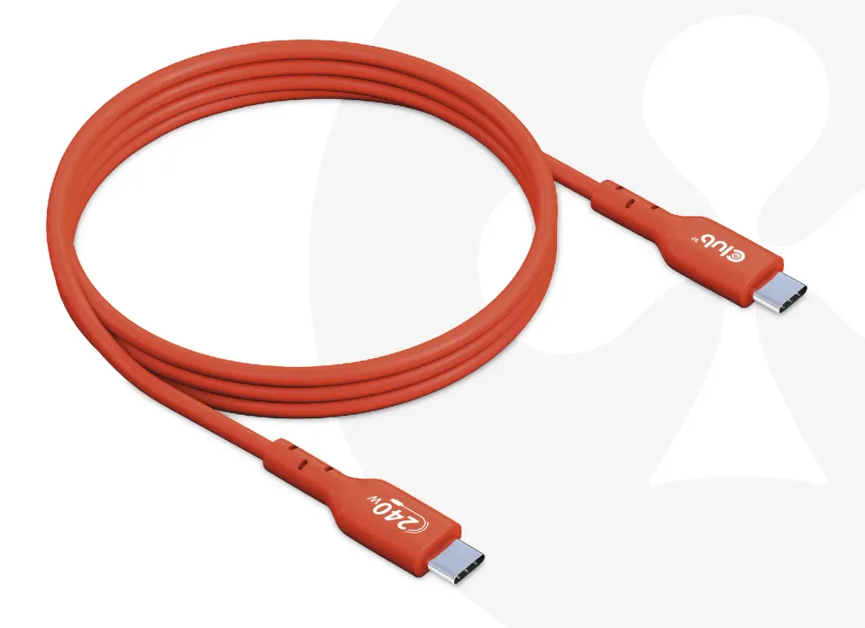 Club3D kabel USB-C, Oboustranný USB-IF Certifikovaný data kabel, PD 240W(48V/5A) EPR M/M 1m