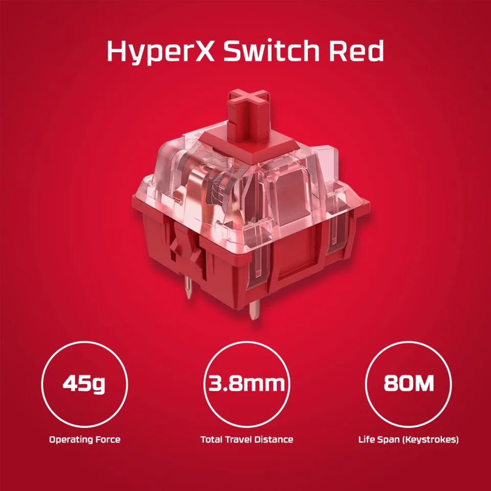 HyperX Alloy Origins Core PBT HX Blue Gaming Keyboard-US - Klávesnice
