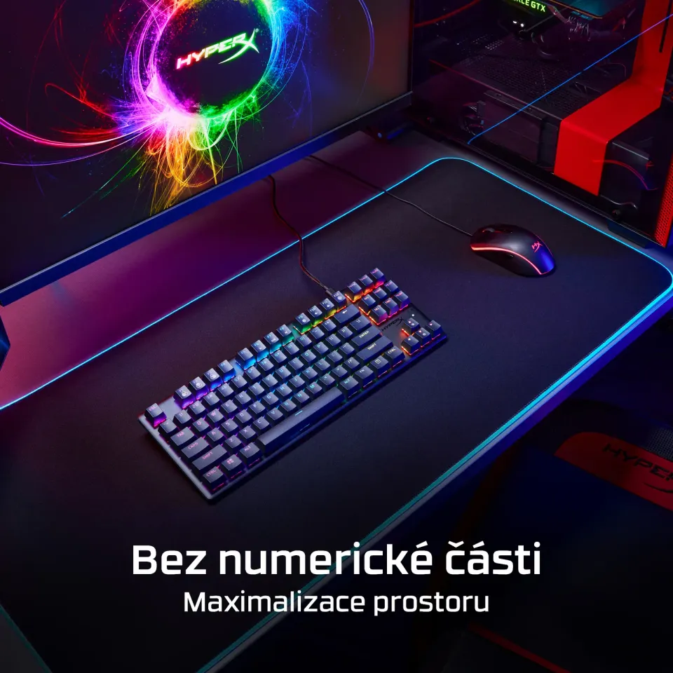 HyperX Alloy Origins Core PBT HX Blue Gaming Keyboard-US - Klávesnice