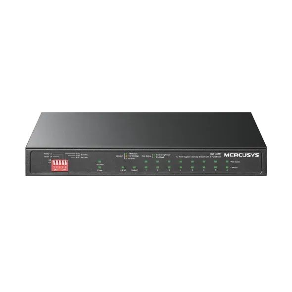 Mercusys MS110GMP 10portový gigabitový stolní switch s 8 porty PoE+