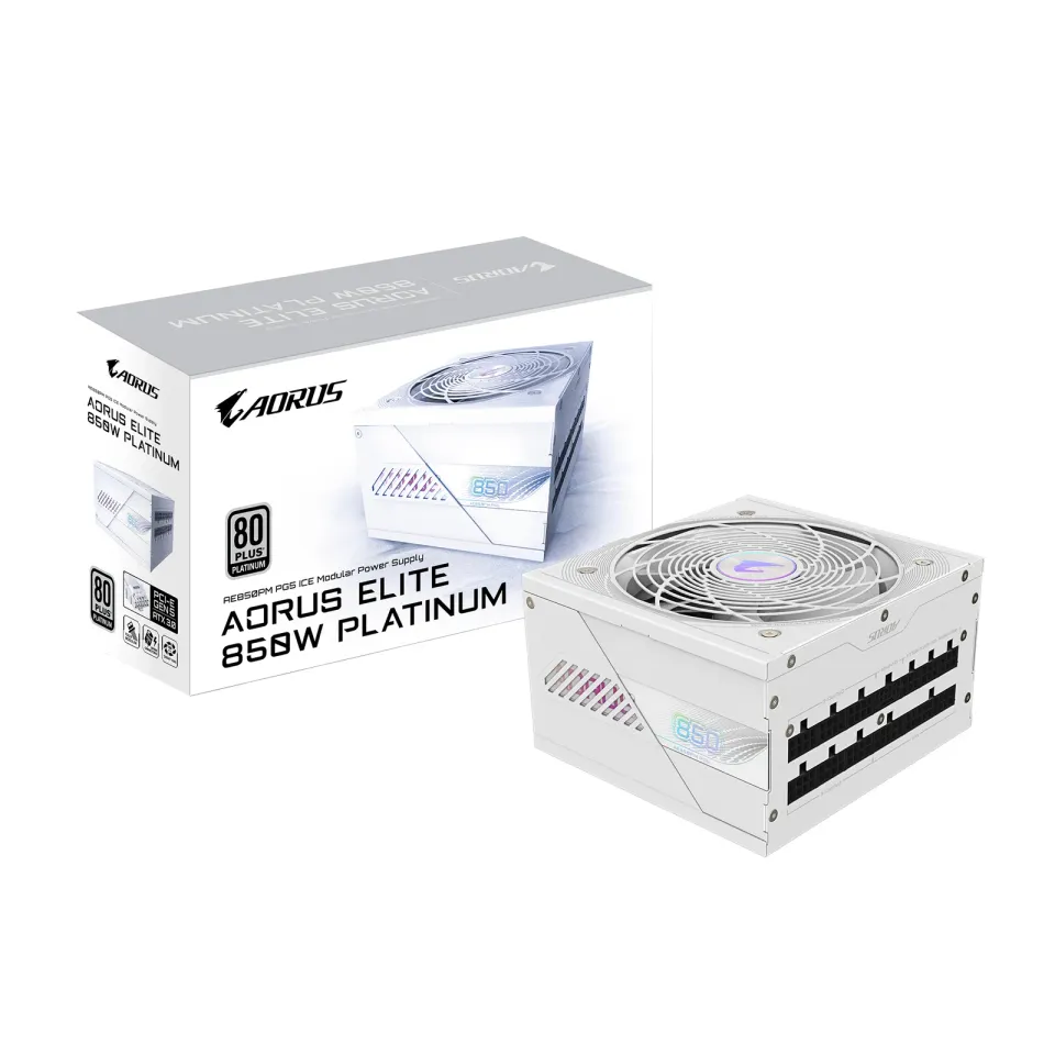 GIGABYTE AORUS ELITE P850W ICE/850W/ATX 3.1/80PLUS Platinum/Modular/Retail