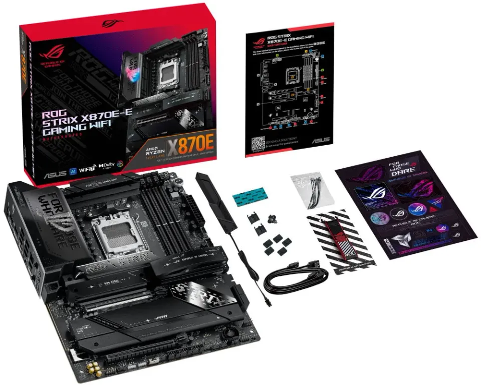 OPRAVENÉ - ASUS ROG STRIX X870E-E GAMING WIFI / X870E / AM5 / 4x DDR5 / HDMI / M.2 / USB4 / WIFI / ATX