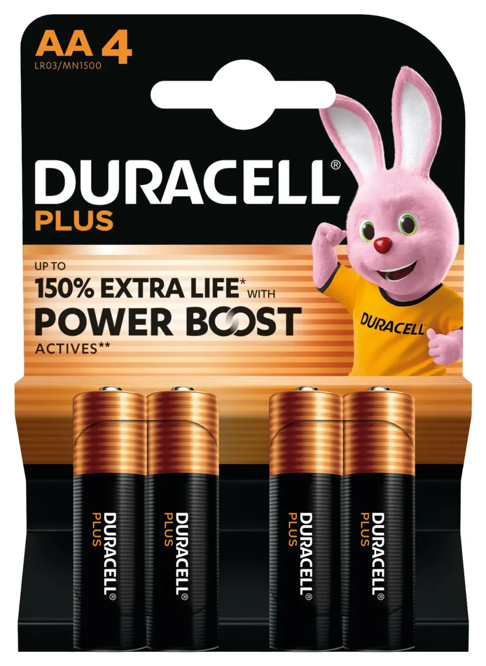 Duracell MN1500B4 Duracell Plus AA 4 Pack