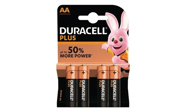 Duracell MN1500B4 Duracell Plus AA 4 Pack