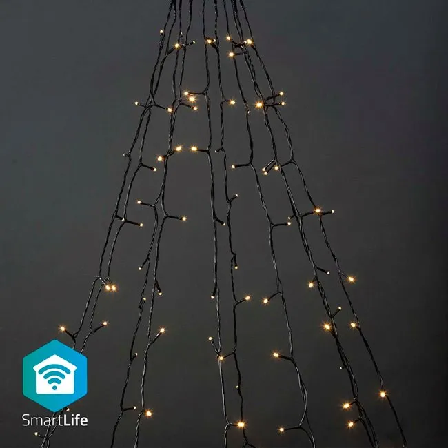 Nedis WIFILXT01W200 SmartLife světelný řetěz | Strom | Wi-Fi | Teplá Bílá | 200