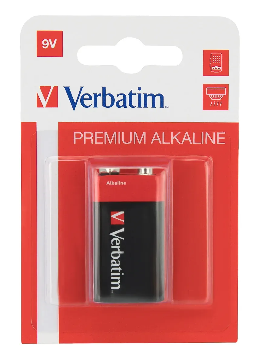 VERBATIM Alkalické baterie 9V, 1 PACK , 6LR61