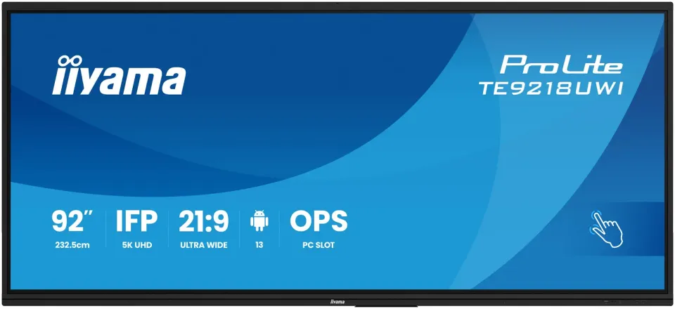 92" iiyama TE9218UWI-B1AG:VA,UW5K,Android,USB-C