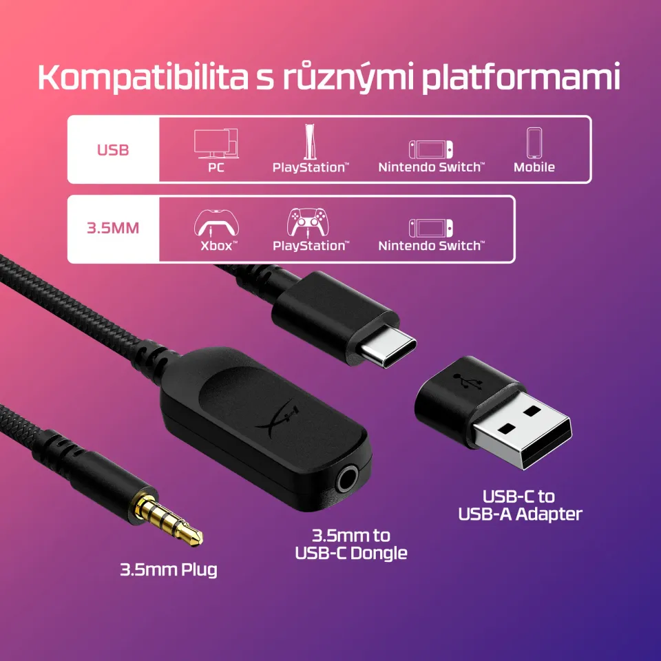 HyperX Cloud III BLK GAM HEADSET - Sluchátka k PC