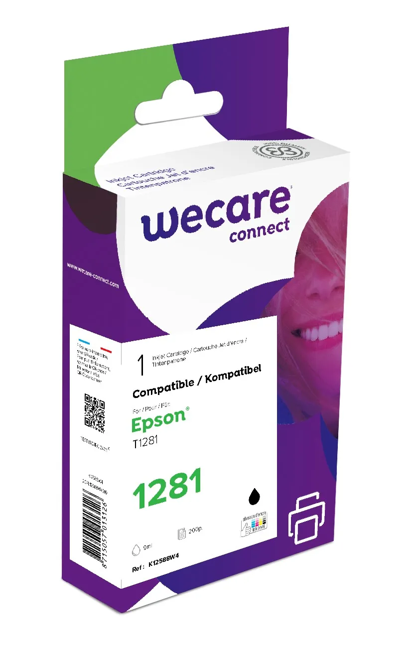 WECARE ARMOR ink kompatibilní s EPSON C13T12814012,černá/black