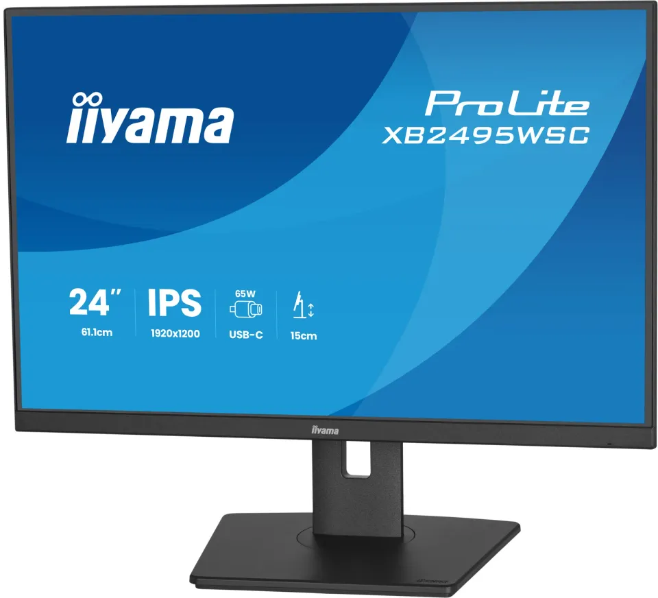 24" iiyama XB2495WSC-B1:IPS,WXGA,USB-C,HAS