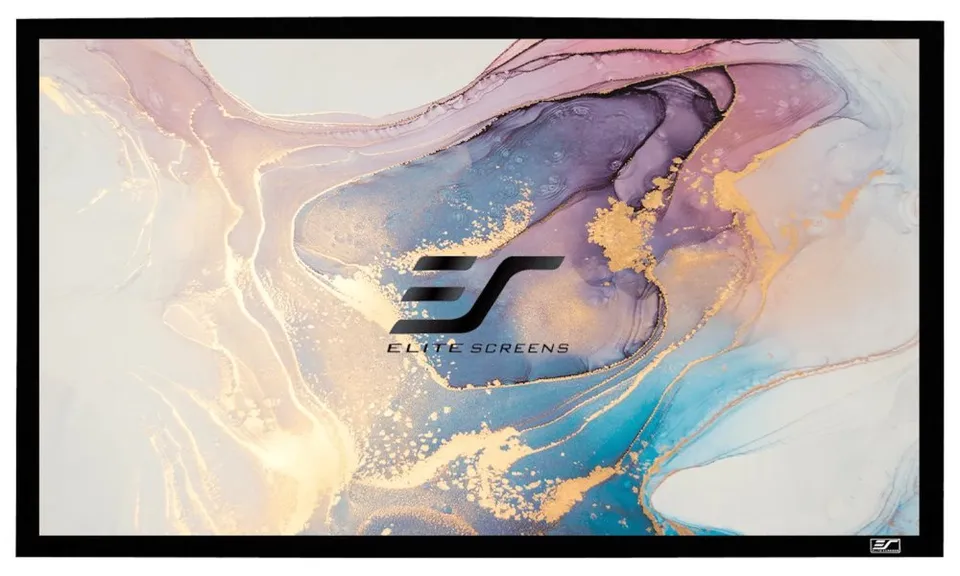 ELITE SCREENS plátno v pevném rámu 100" (254cm)/ 16:9/ 124,5×221,4cm/ gain 1.1/ rám černý 6cm