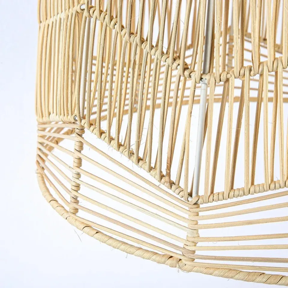 IMMAX BOHO PELO designové závěsné svítidlo, D40cm, E27, přírodní ratan (08262L)