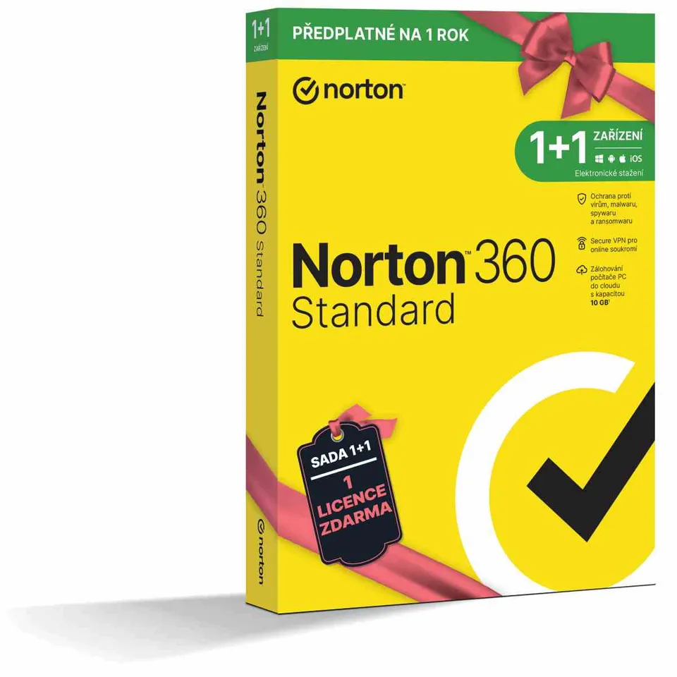 PROMO NORTON 360 STANDARD 10GB CZ 1uživ. 1 zařízení 1rok 1+1 ZDARMA_CZ box