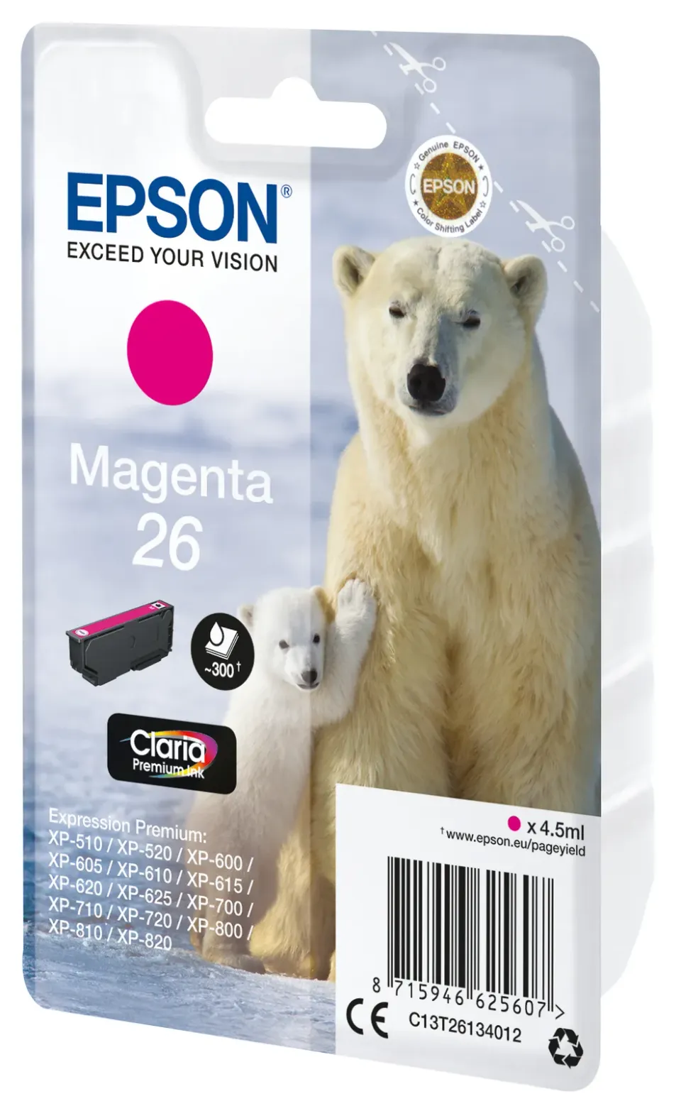 EPSON cartridge T2613 magenta (lední medvěd)