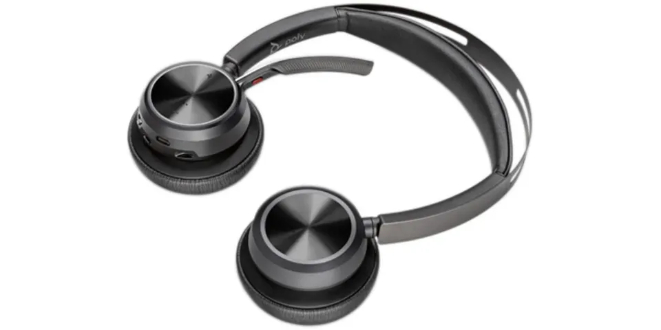 Poly Voyager Focus 2 bezdrátová náhlavní souprava, USB-A/C adaptér, stereo
