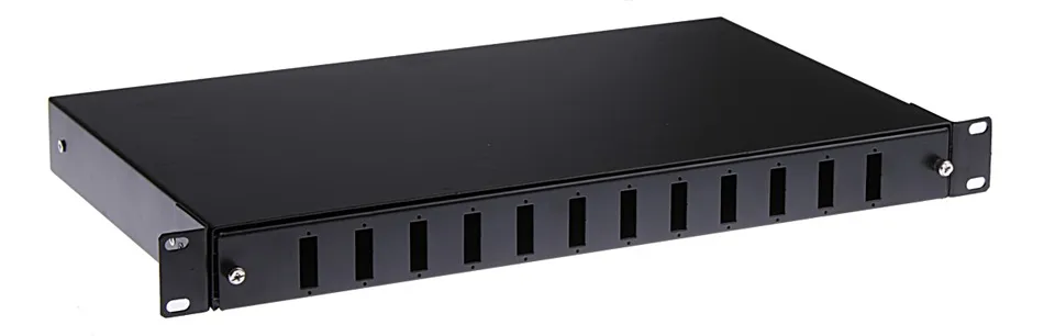 Masterlan optická vana 12x SC Duplex, patch panel vč. kazety, 1U, 19", černá