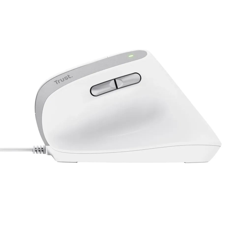 TRUST myš Bayo II Ergonomická vertikální myš, USB, bílá