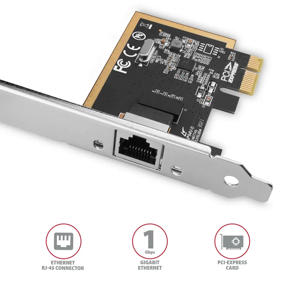 AXAGON PCEE-GRF, PCIe síťová karta - 1x Gigabit Ethernet port (RJ-45), Realtek 8