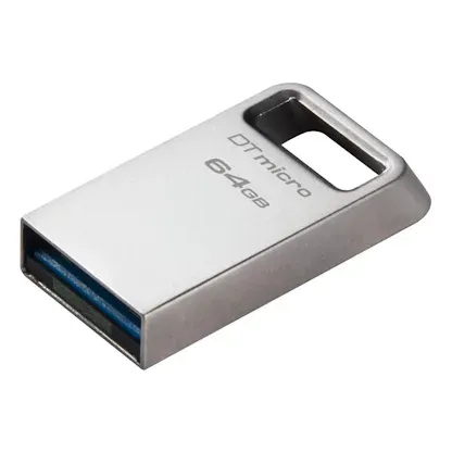 KINGSTON DataTraveler Micro 64GB kovový USB3.2 flash drive (stříbrný)