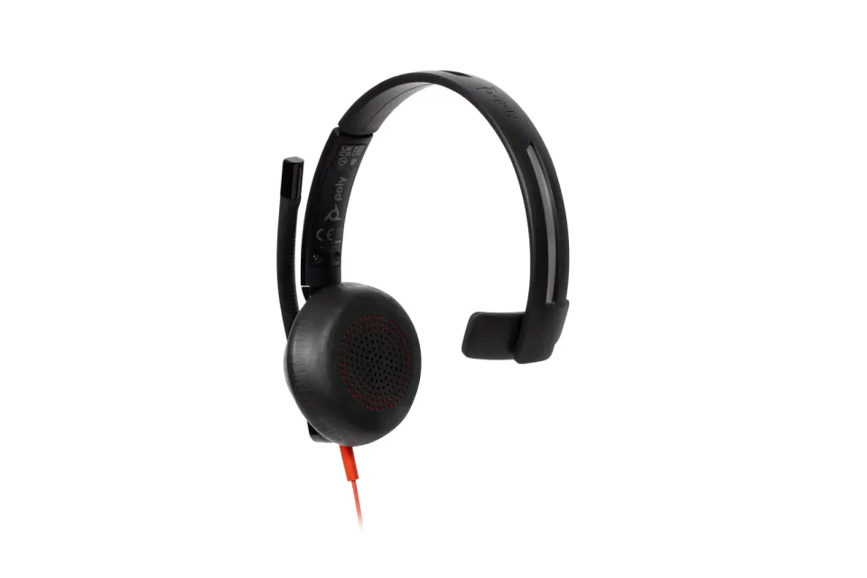 Poly Blackwire 5210 náhlavní souprava, 3.5 mm jack + USB-C/A adaptér, mono
