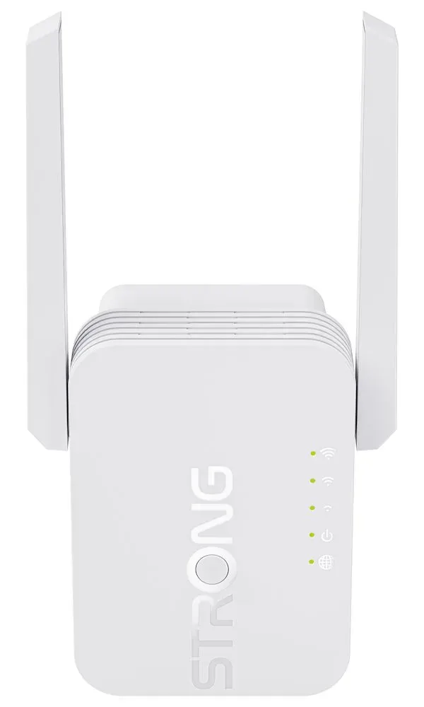 STRONG univerzální opakovač 300S/ Wi-Fi standard 802.11b/g/n/ 300 Mbit/s/ 2,4GHz/ 1x LAN/ bílý