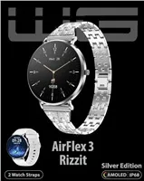 WG - Chytré hodinky WG AirFlex3 Rizz It, dámské, 2x řemínek, stříbrná