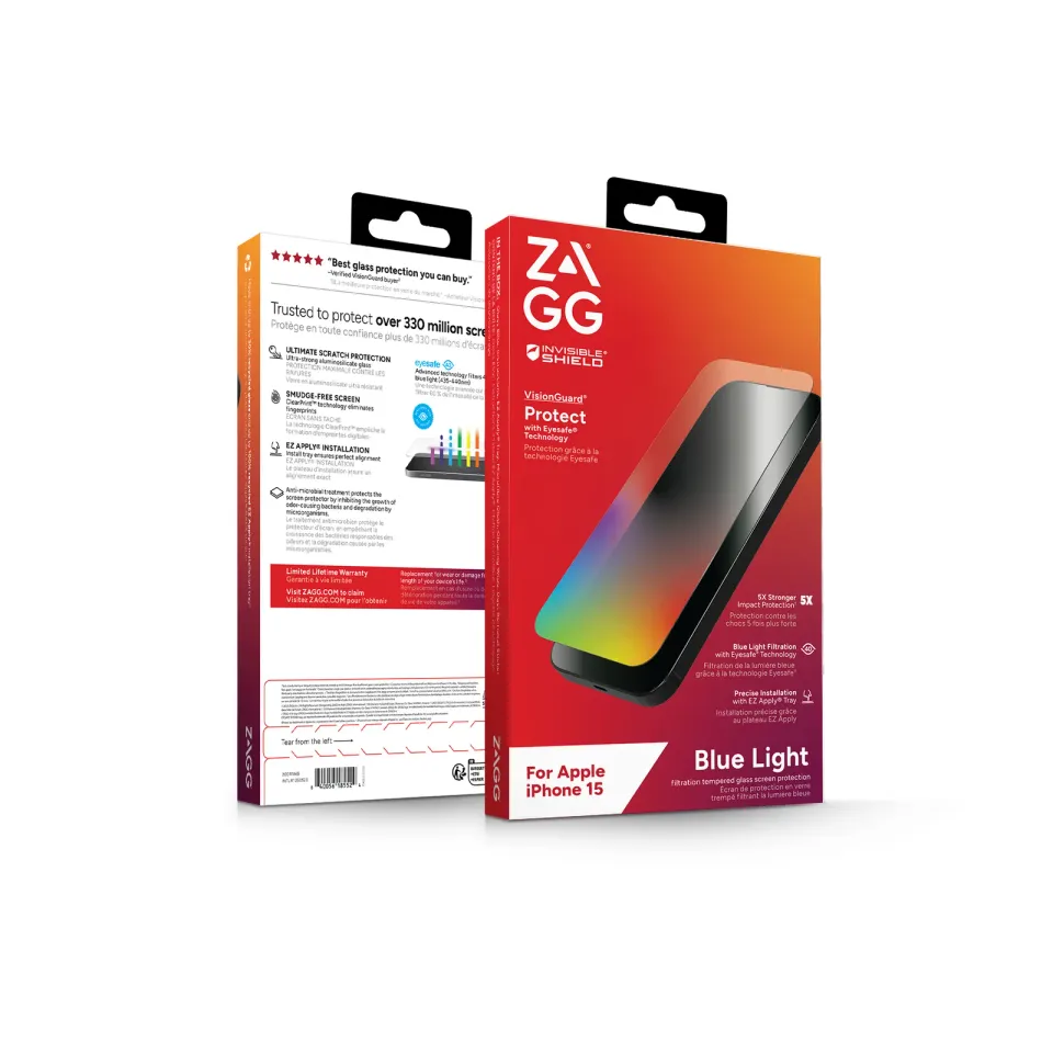 ZAGG Invisible Shield Elite VisionGuard sklo iPhone 15
