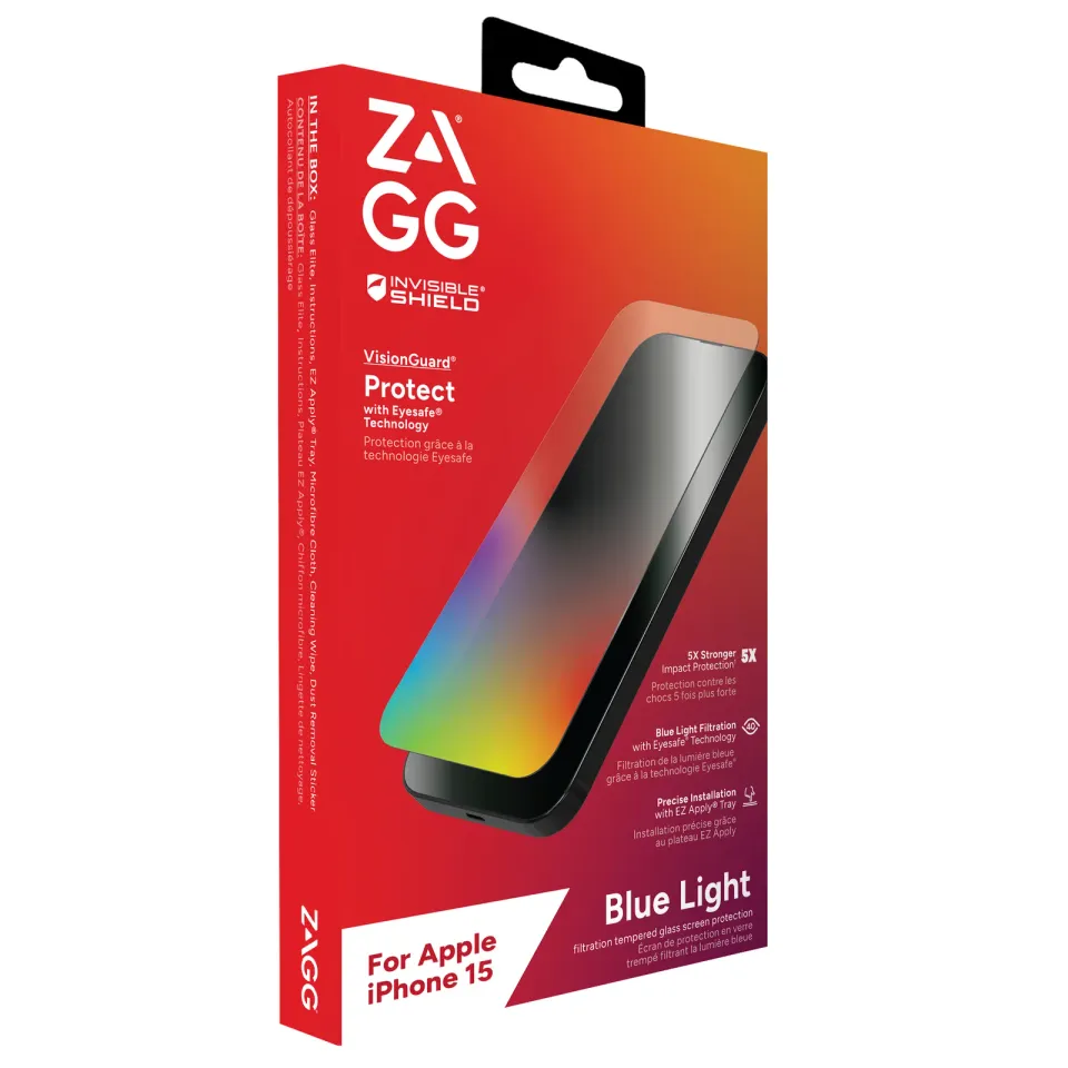 ZAGG Invisible Shield Elite VisionGuard sklo iPhone 15