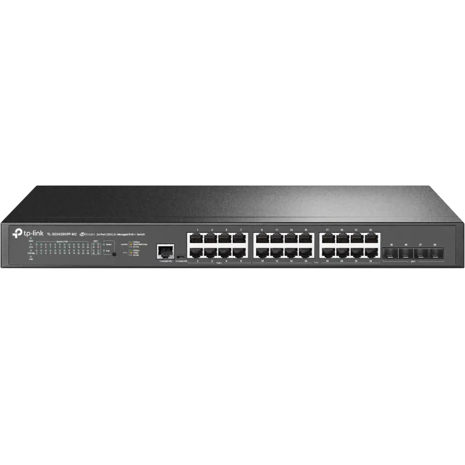 TP-Link TL-SG3428XPP-M2 JetStream Switch, 24x2,5GLAN 4x10GB SFP+ PoE, 500W, Omad