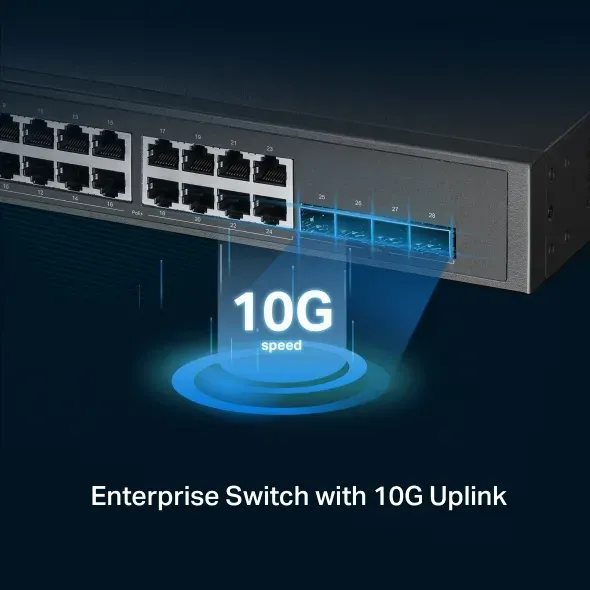 TP-Link TL-SG3428XPP-M2 JetStream Switch, 24x2,5GLAN 4x10GB SFP+ PoE, 500W, Omad