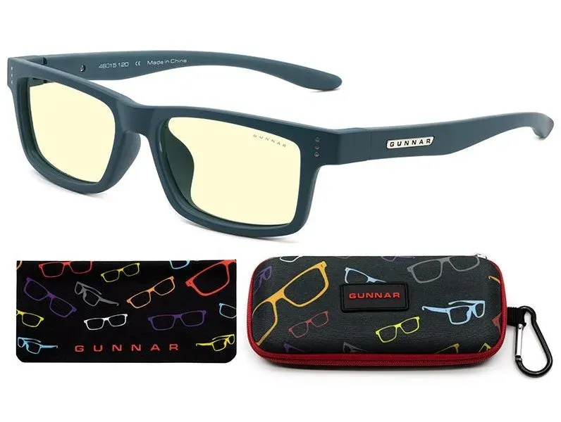 GUNNAR kancelářske/herní brýle CRUZ KIDS SMALL (4-8) TEAL jantarová skla BLF 65 NATURAL focus
