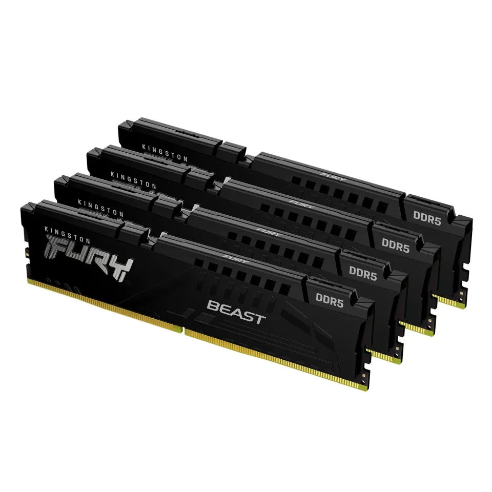 KINGSTON DIMM DDR5 64GB (Kit of 4) 5200MT/s CL40 FURY Beast Black XMP