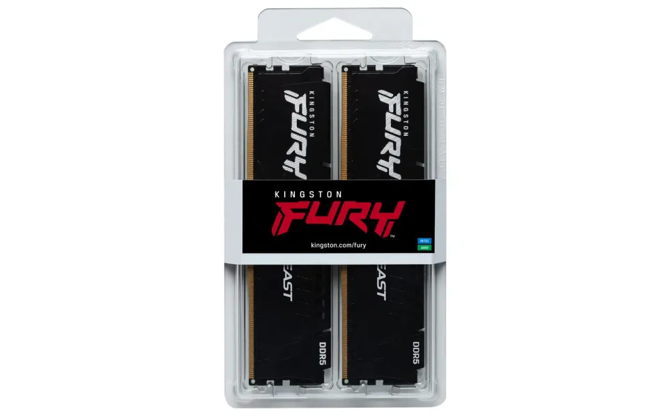 KINGSTON DIMM DDR5 64GB (Kit of 4) 5200MT/s CL40 FURY Beast Black XMP