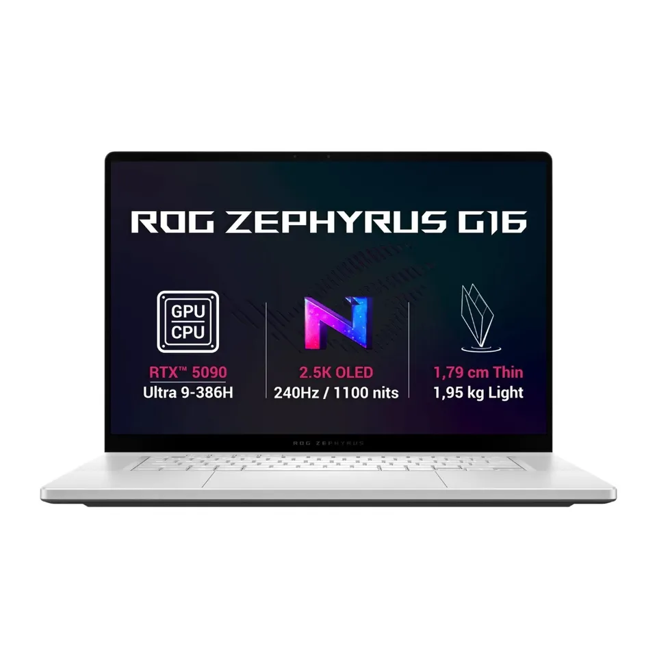 ASUS ROG Zephyrus G16/GU606AX-TB081W/U9-386H/16"/2560x1600/64GB/1TB/RTX 5090/W11H/White/2R