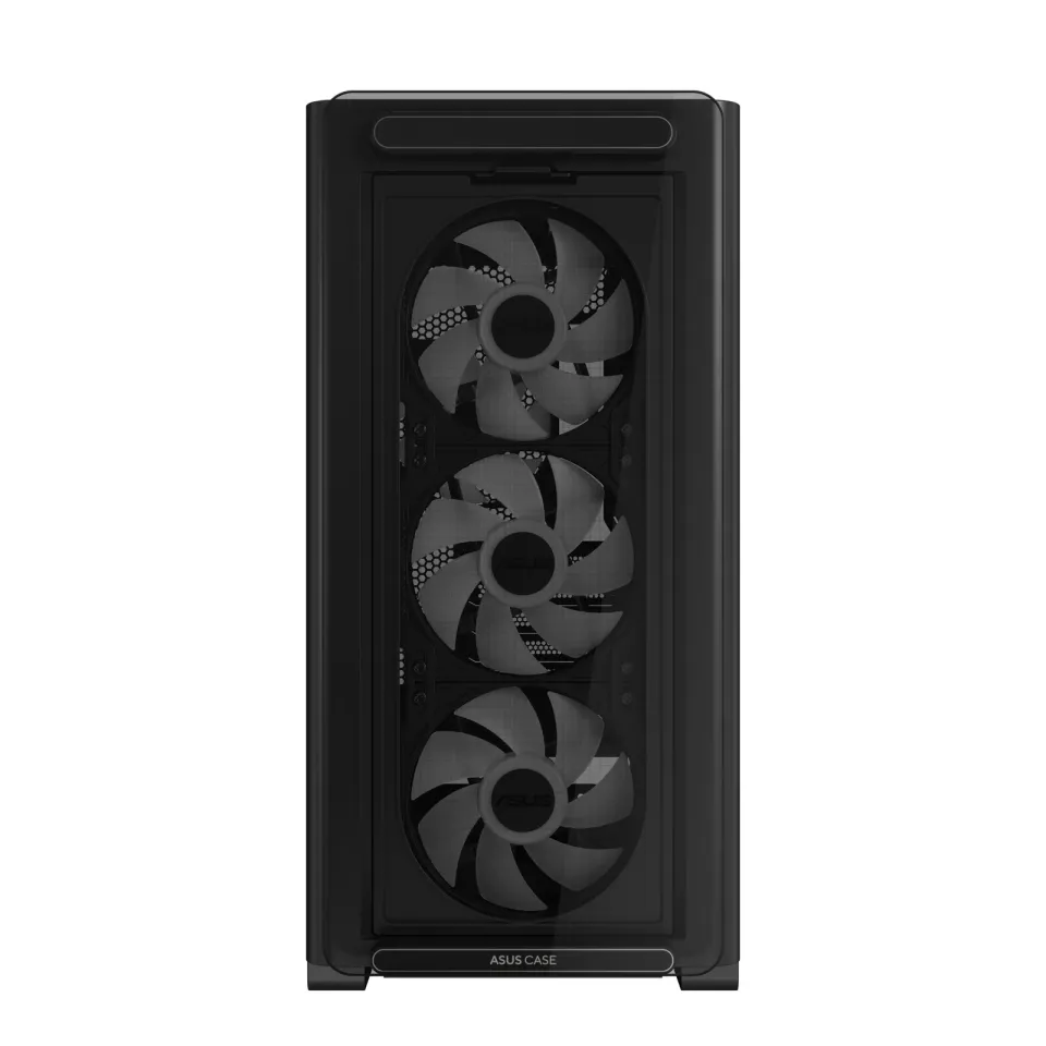ASUS case A23 PLUS TG ARGB, Mini Tower, průhledná bočnice, 4x120mm ARGB Fan, černá
