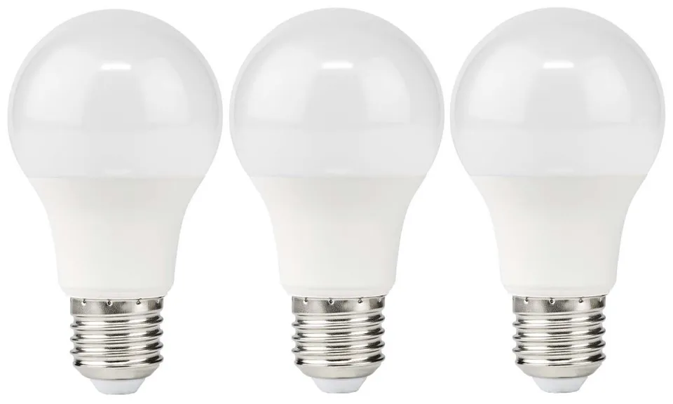 NEDIS LED žárovka E27/ A60/ 11 W/ 220 V/ 1055 lm/ 2700 K/ teplá bílá/ matná/ 3 kusy