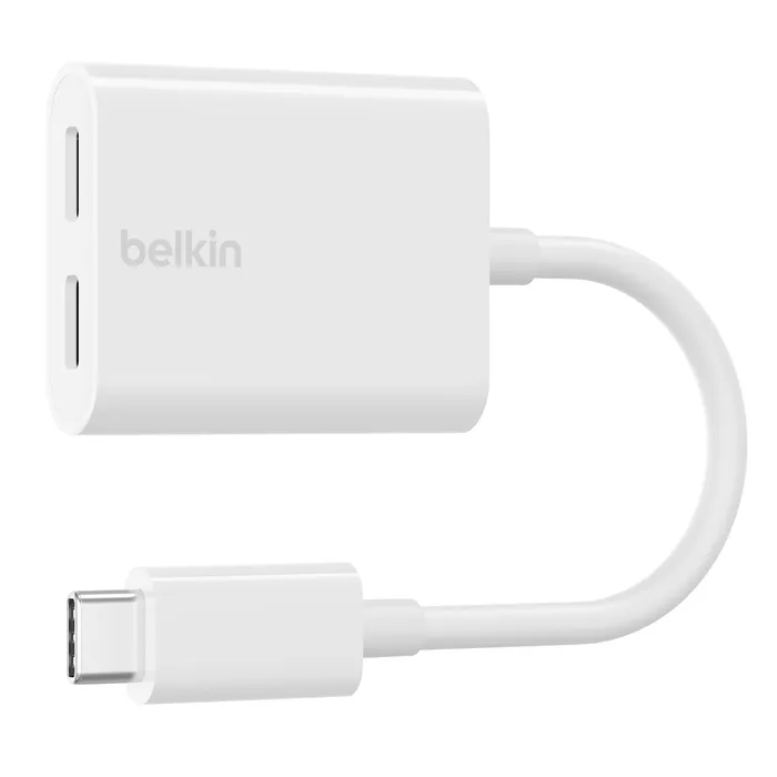 Belkin USB-C adaptér/rozdvojka - USB-C napájení + USB-C audio / nabíjecí adaptér (F7U081btWH)