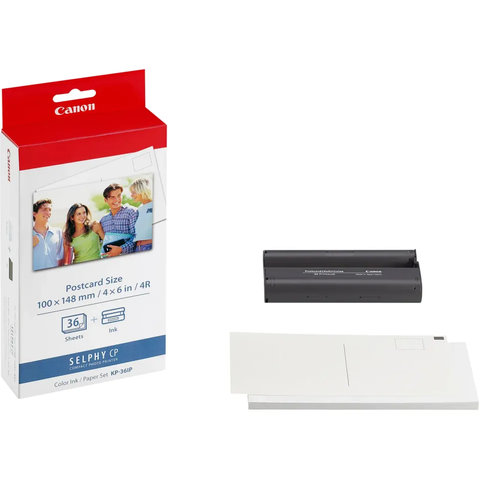 Canon KP-36IP – Farbband- und Papierset 10 × 15 cm für 36 Fotos für SELPHY CP