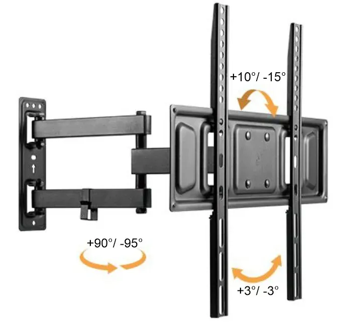 Výsuvný držák Brateck LPA63-443 pro TV 32"-55" 35kg polohovatelný nástěnný