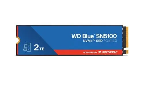 WDC BLUE SN5100 NVMe SSD WDS200T5B0E 2TB PCIe 4.0 Gen4 x4 M.2 2280 (7100/6700MB/s, 1000K/1300K IOPs, SSD)