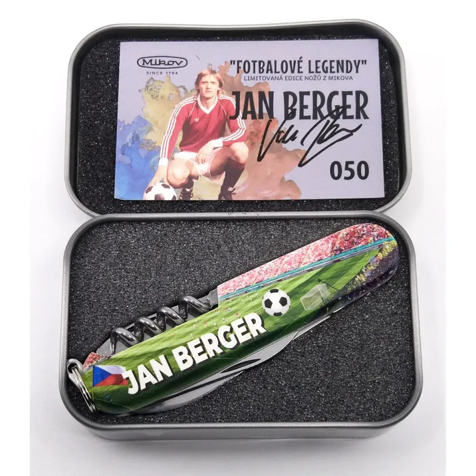 Kapesní zavírací nůž STOVKA 6dílný - Fotbalové legendy: Jan Berger - limitovaná edice 100-NH-6A