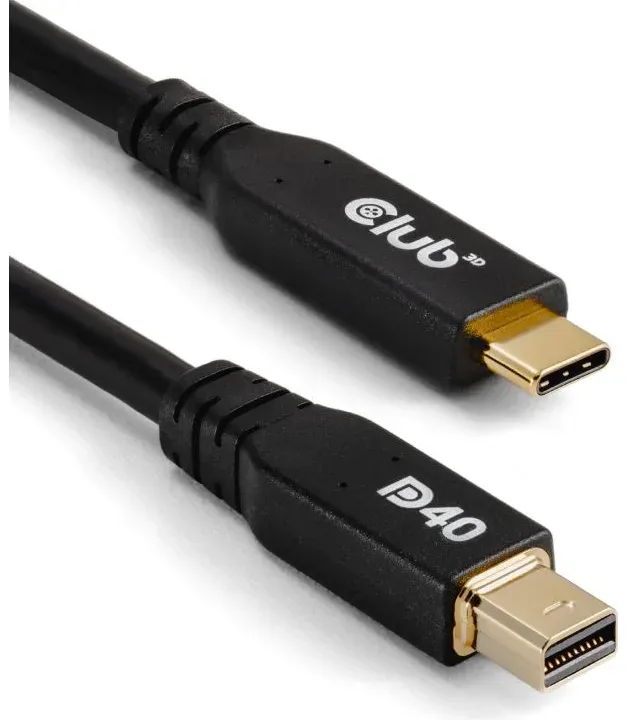 Club3D Kabel USB-C na MiniDisplayPort 2.1, 8K30Hz, DSC1.2, UHBR10, 2m