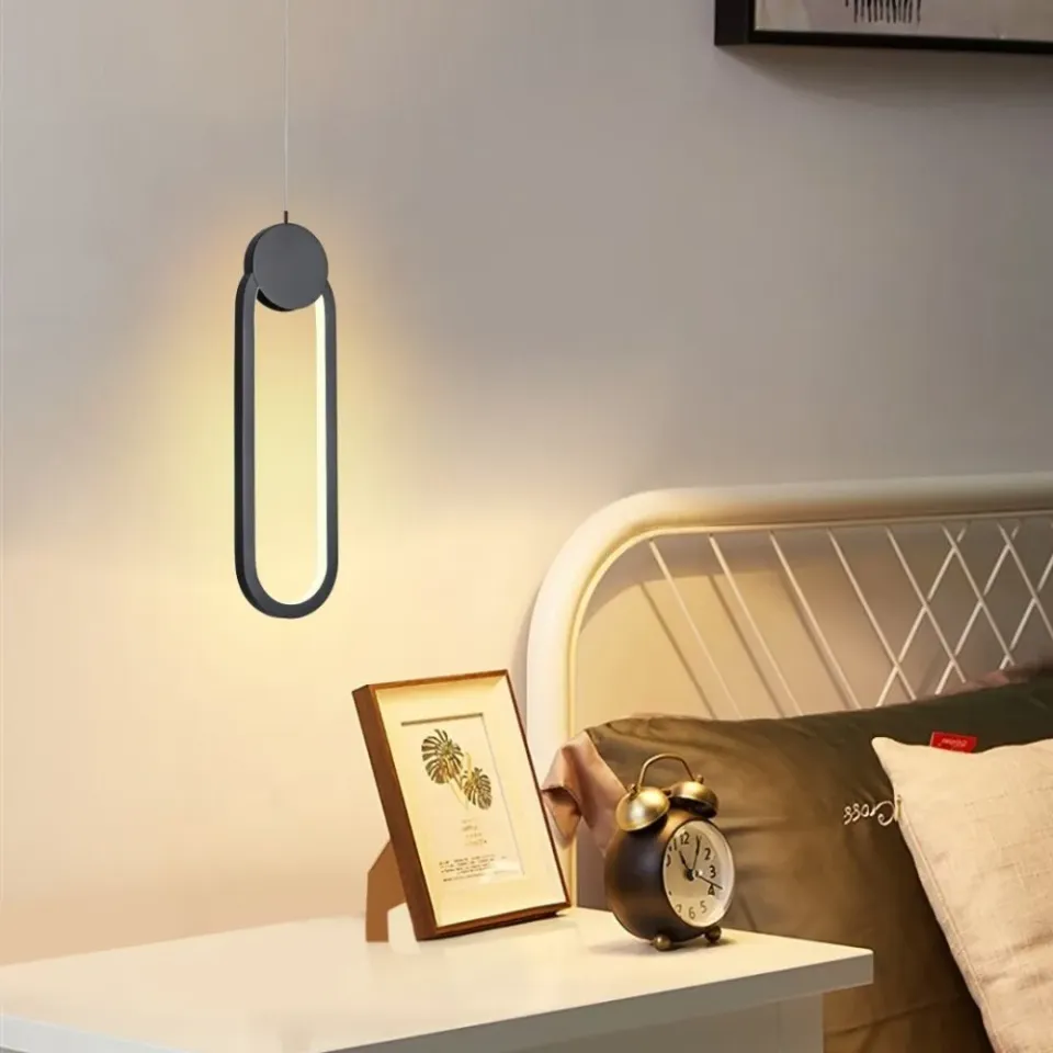 IMMAX NEO LITE OVALE SMART závěsné svítidlo černé 40x12cm 22W s podporou BEACON, Wi-Fi, TUYA