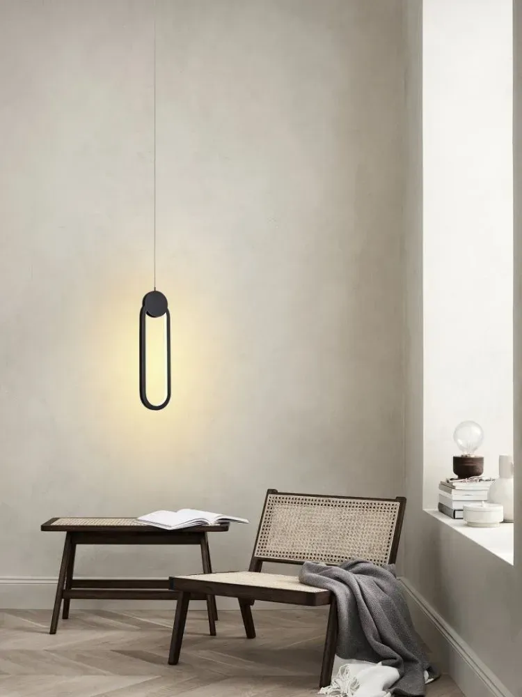 IMMAX NEO LITE OVALE SMART závěsné svítidlo černé 40x12cm 22W s podporou BEACON, Wi-Fi, TUYA