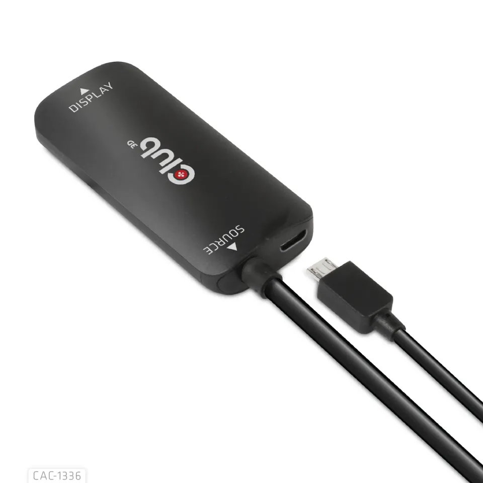 Club3D Adaptér HDMI + Micro USB na USB-C 4K120Hz/8K30Hz, Active Adapter M/F