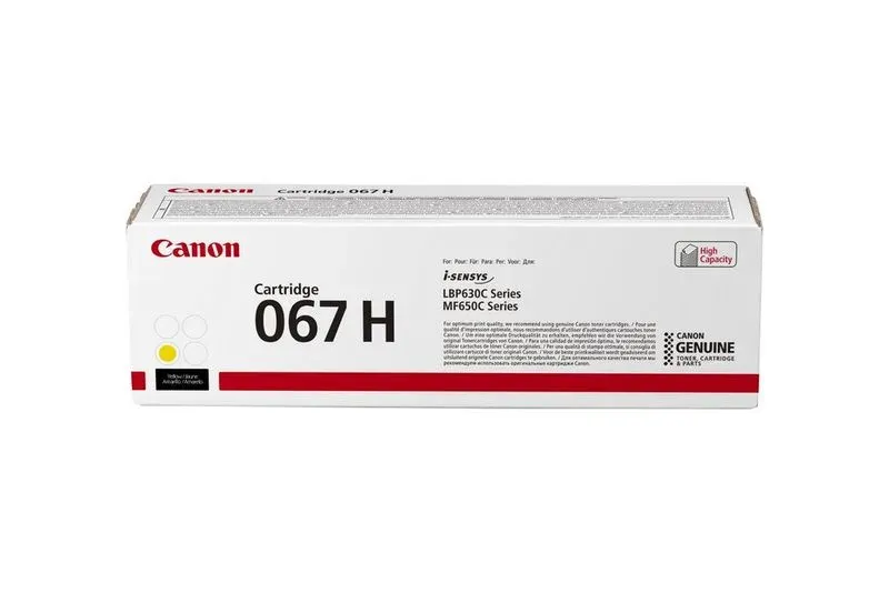 CANON CRG 067 H originální toner yellow pro LBP631Cdw, LBP633Cdw, MF651Cw, MF655Cdw, a MF657Cdw.