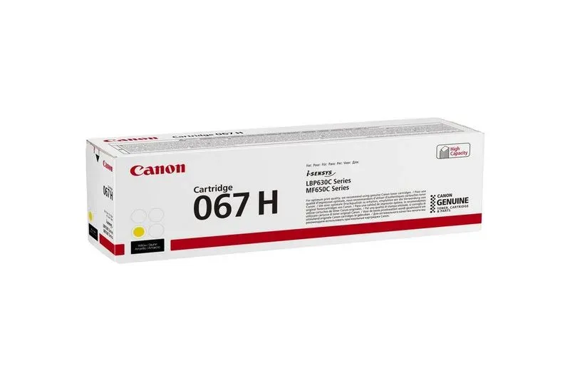 CANON CRG 067 H originální toner yellow pro LBP631Cdw, LBP633Cdw, MF651Cw, MF655Cdw, a MF657Cdw.