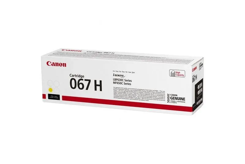 CANON CRG 067 H originální toner yellow pro LBP631Cdw, LBP633Cdw, MF651Cw, MF655Cdw, a MF657Cdw.