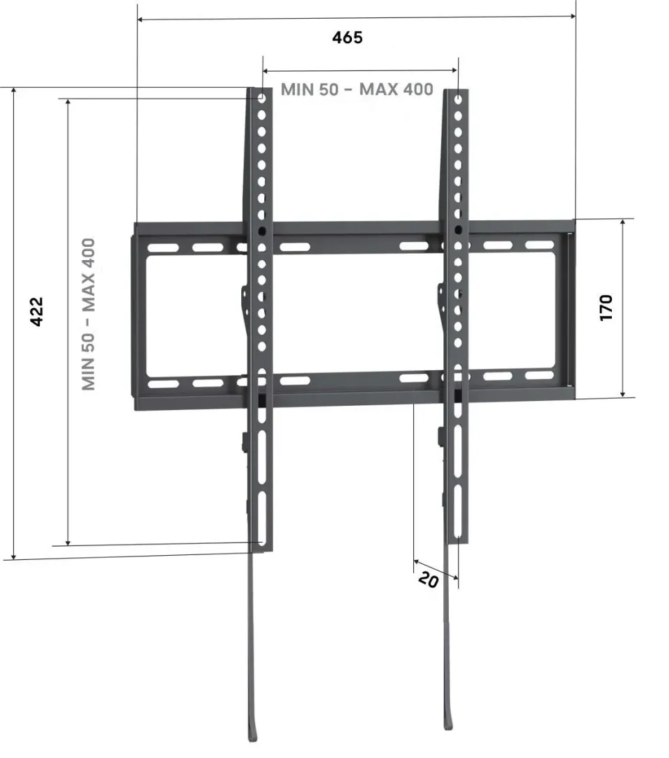 Vogel's UP 4003, fixní držák pro TV 32-65", 55 kg, VESA do 400x400